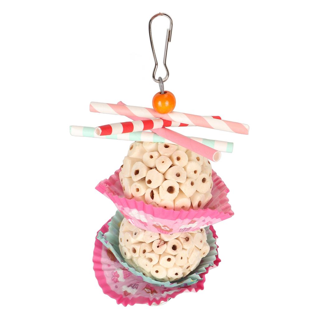 Cake Bird Foraging Toy Edible Soft Boredom Relief Parrot Shredding Chewing Toy for Cockatiel Budgie