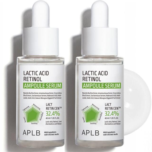 APLB - Lactic Acid Retinol Ampoule Serum Set 40ml x 2 pcs