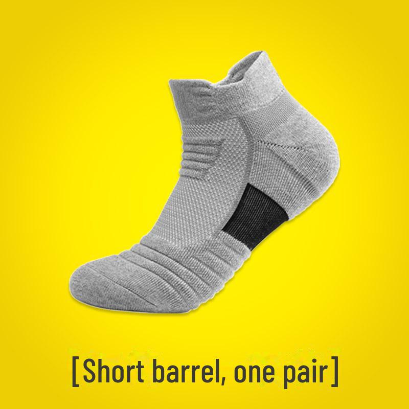 Чоловічі дихаючі нековзні спортивні баскетбольні шкарпетки - короткі/середні/високі, з товстим/тонким махровим низом, стійкі до запаху