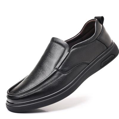 Chaussures décontractées en cuir souple pour hommes, mocassins de créateurs, couleur unie, antidérapantes, printemps-automne
