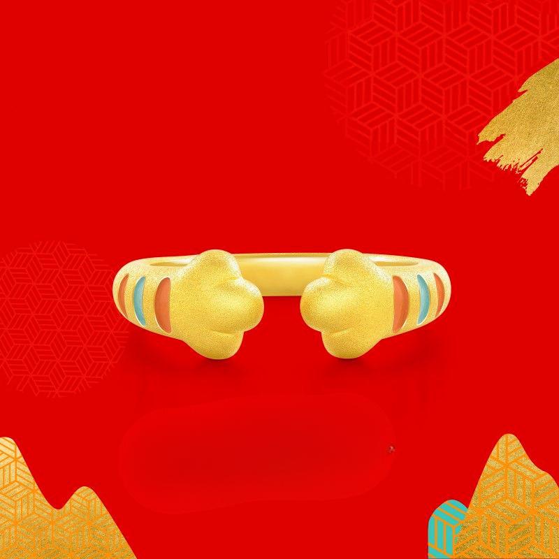 

Милый подарок на день рождения на год тигра на новый год, кольцо с изображением тигра со знаком зодиака, цветное кольцо с когтями тигра Opening adjustable золотой