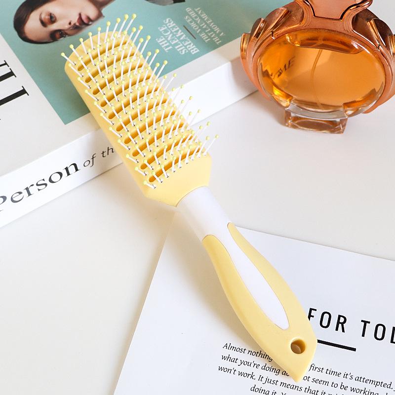 Elastic Air Cushion Paddle Comb: Ideal for Straight or Curly Hair Styling