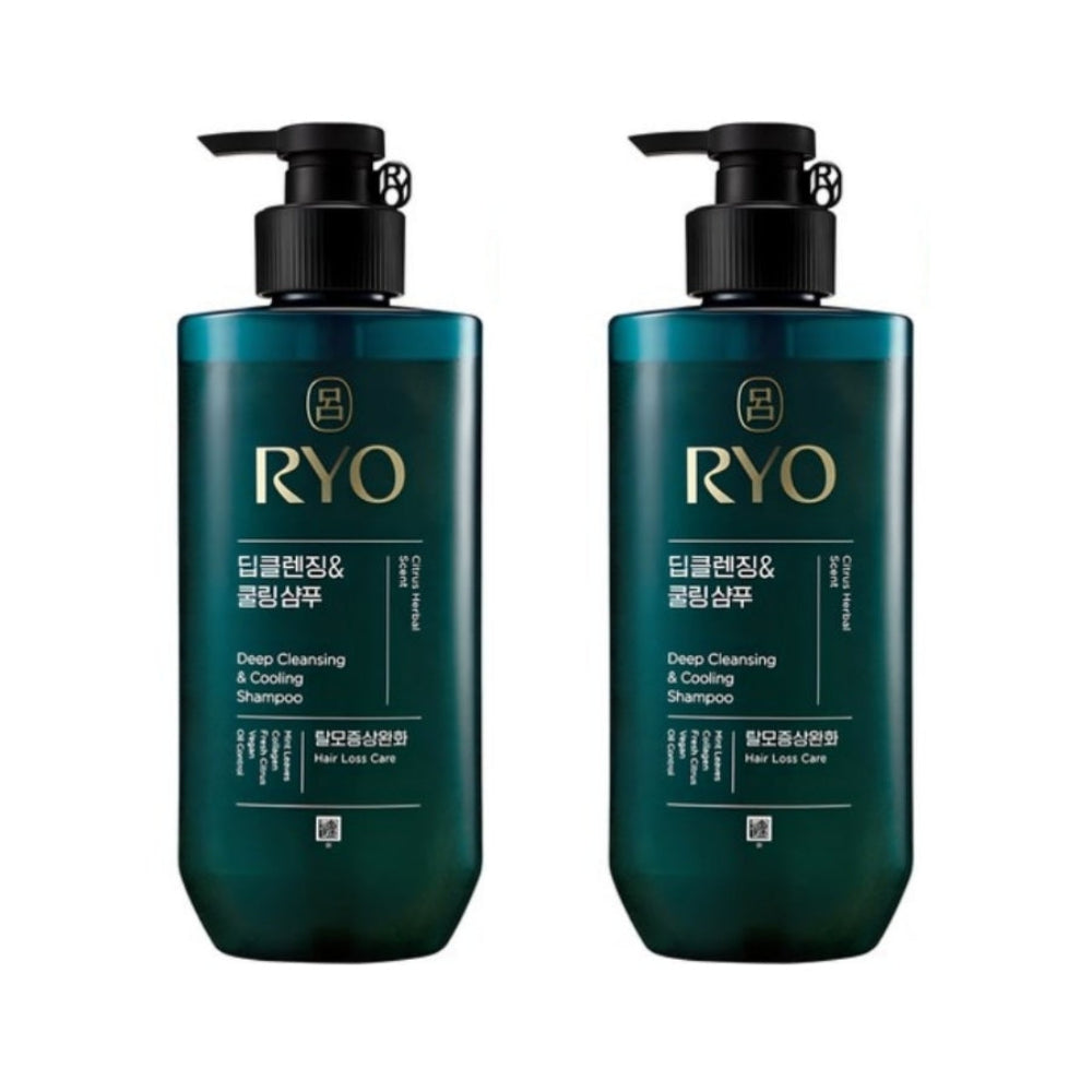 Ryo Deep Cleansing & Cooling Shampoo 480ml*1Pc/2Pcs