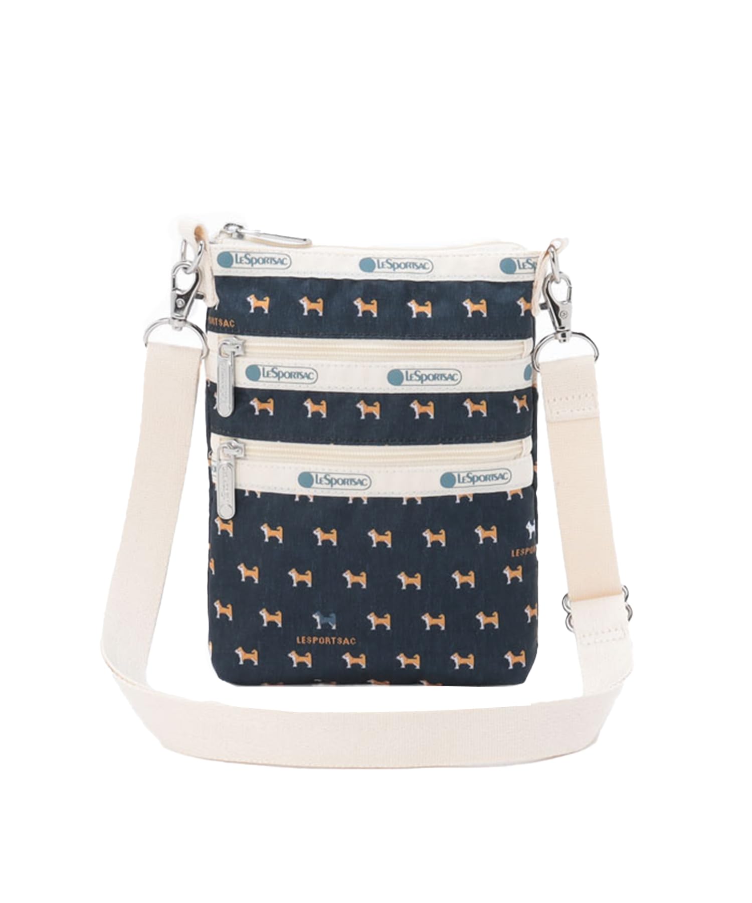

Официальная наплечная сумка 3 ZIP Деним Сиба Пиксель [LeSportsac] КРОССБОДИ/4007 Женская