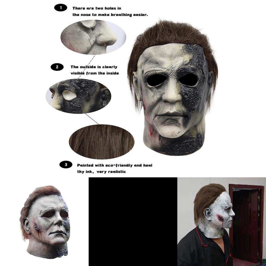 Halloween Ends Michael Myers Maske Hochdetailliertes Latex-Requisit für Cosplay und Partys