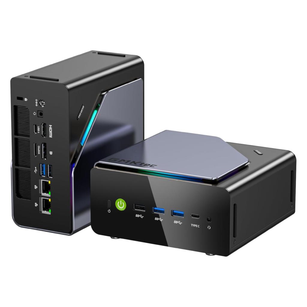 GMKtec K12 Gaming Mini PC AMD Ryzen 7 H 255(Upgraded 8745HS) Desktop Mini Computers Radeon 780M WiFi 6E/BT5.2, USB-C,  Barebone