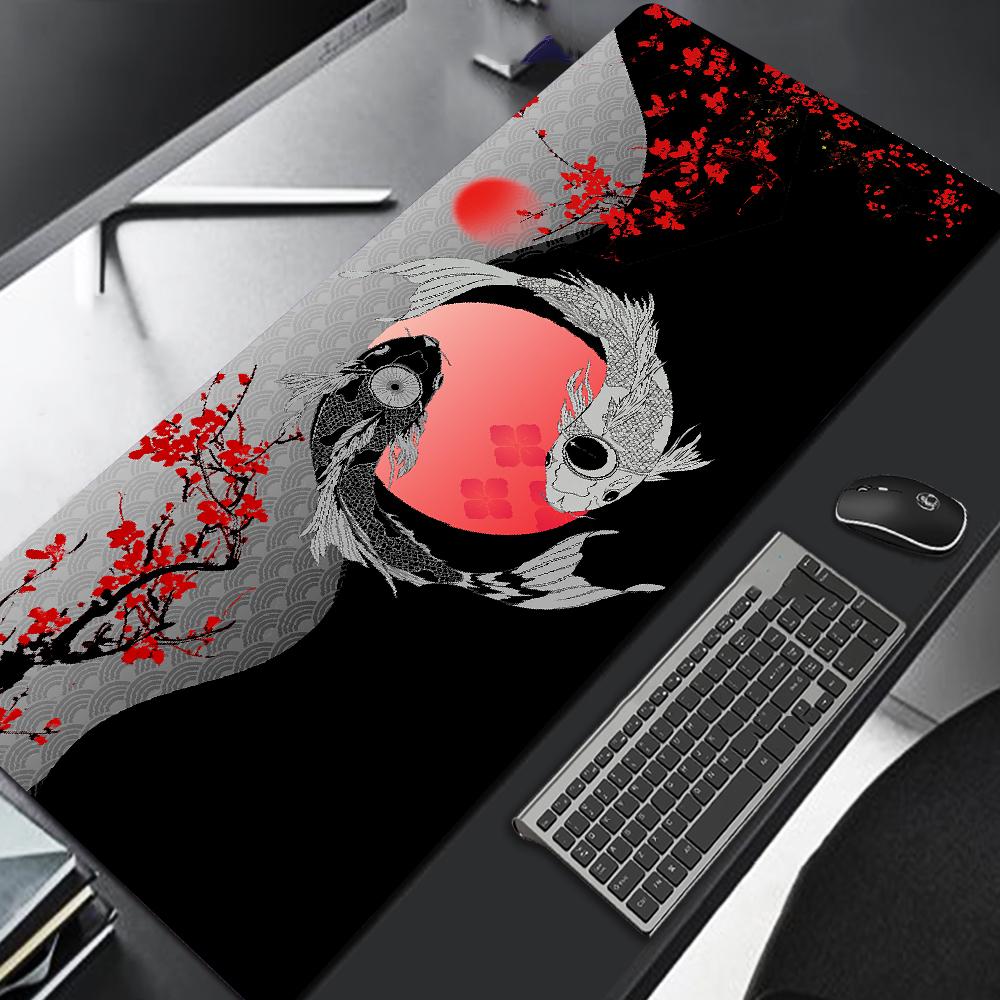 Koi Gaming Mouse Pads Large Gamer Mousepads Taichi Neutral Table Mats Computer Mousepad Company Big Desk Pad 100x50cm  Mouse Mat