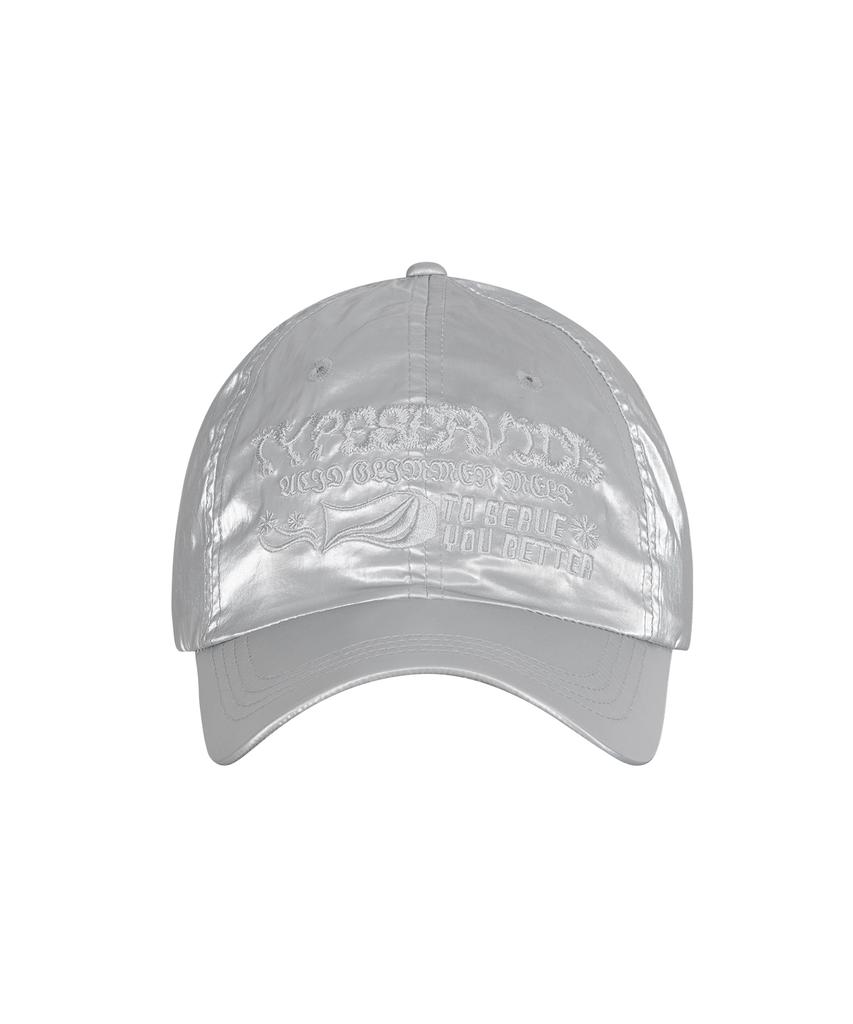 Taibseobiseu Graphic Embroidery Cap [Silver]