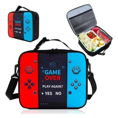 Game Console Pattern Diy Schoolbag, Primary School, Middle School Meal Bag, Pencil Bag, Backpack Three-Piece Set