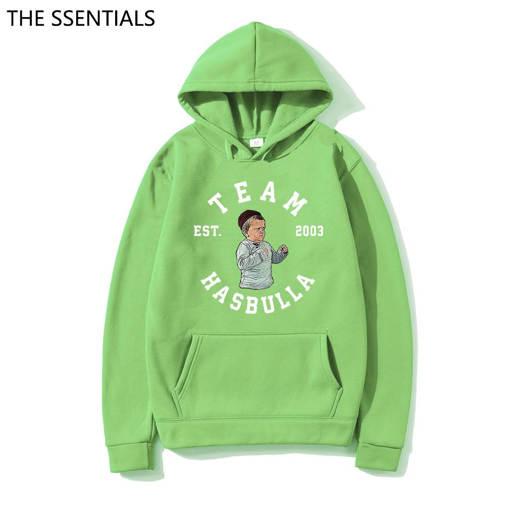 Felpa con cappuccio Team Hasbulla Classica Meme di combattimento Regalo per fan Mini Khabib Blogger Felpe con cappuccio Unisex Kawaii Pullover Felpe con cappuccio grafiche