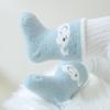 Baby Plush Socks Cartoon Solid Color Newborn Girls Boys Mid Tube Socks Warm Non-slip Floor Sleeping Sock Autumn Winter