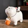 Ceramic Animal Plant Pot Cute Kitty Flowerpot with Drainage Hole Decorative Sheep Pig Planter for Succulents Home Room Office Desk Decor