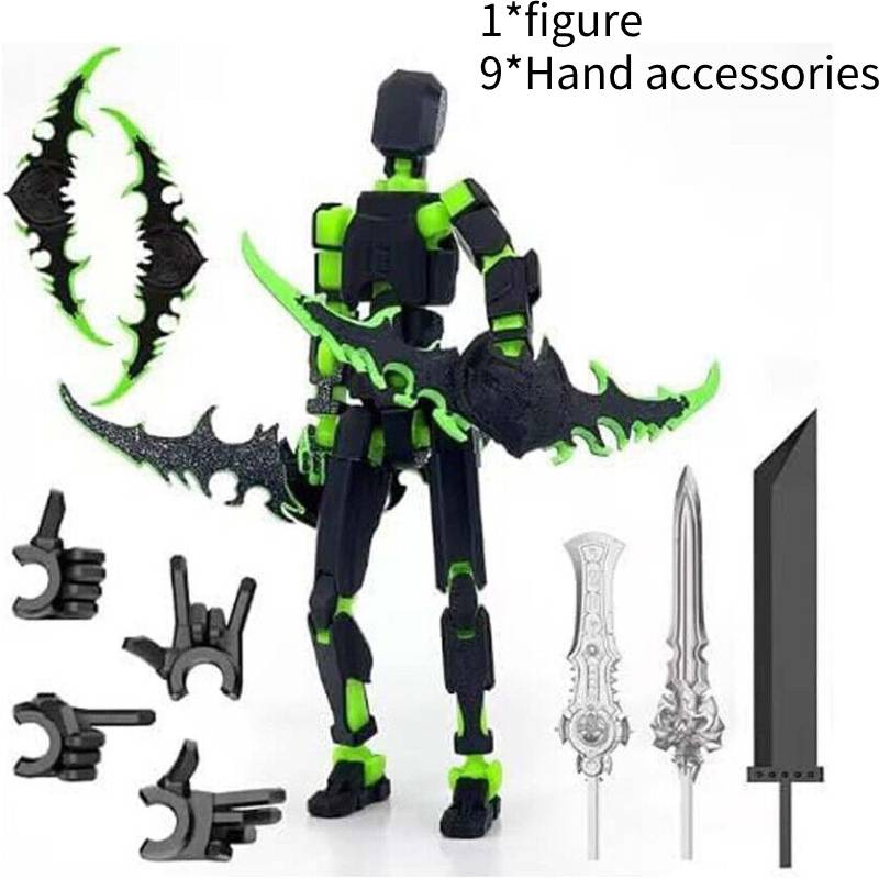 

Printed 3d Action Figure Diy Toy Figurine Movable Joint Poseable Material Pla Green