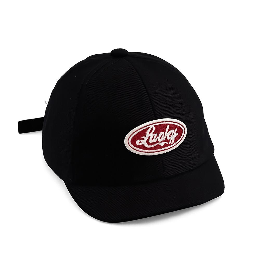 

Short Brim Letter Label Cap Embroidery Letter Sun Hat Fashion Peaked Cap Summer чёрный