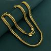 Gold-Plated Copper Double-Buckle Necklace, 6MM, Korean Style, 18-24 Inches