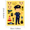 6 Sheets/Pack Occupational Puzzle Face Changer Sticker Children'S Enlightenment Cartoon Character Decorative Sticker