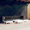 Day and Night - Day and Night Garden Furniture 7 Pieces with White Pine Wood Cushions