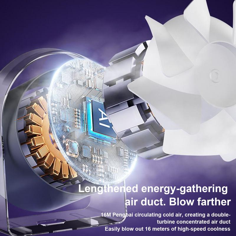 Table Fans Rechargeable Small Bedroom Fan Desktop Leafless Air Ventilator For Workplace Travel Bathroom Dorm Camping Beach Car