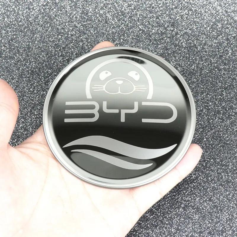 HBZBP1 Car Steering Wheel Metal Protective Cover for BYD Atto 3 Yuan Plus Seagull Dolphin Seal Stainless Modified Sticker Fashion New