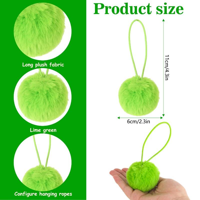 12pcs/set Bow Pom-pom Christmas Decor Set Christmas Stocking Pendant Green Hairpin Rabbit Green Ball Christmas Tree Ornament
