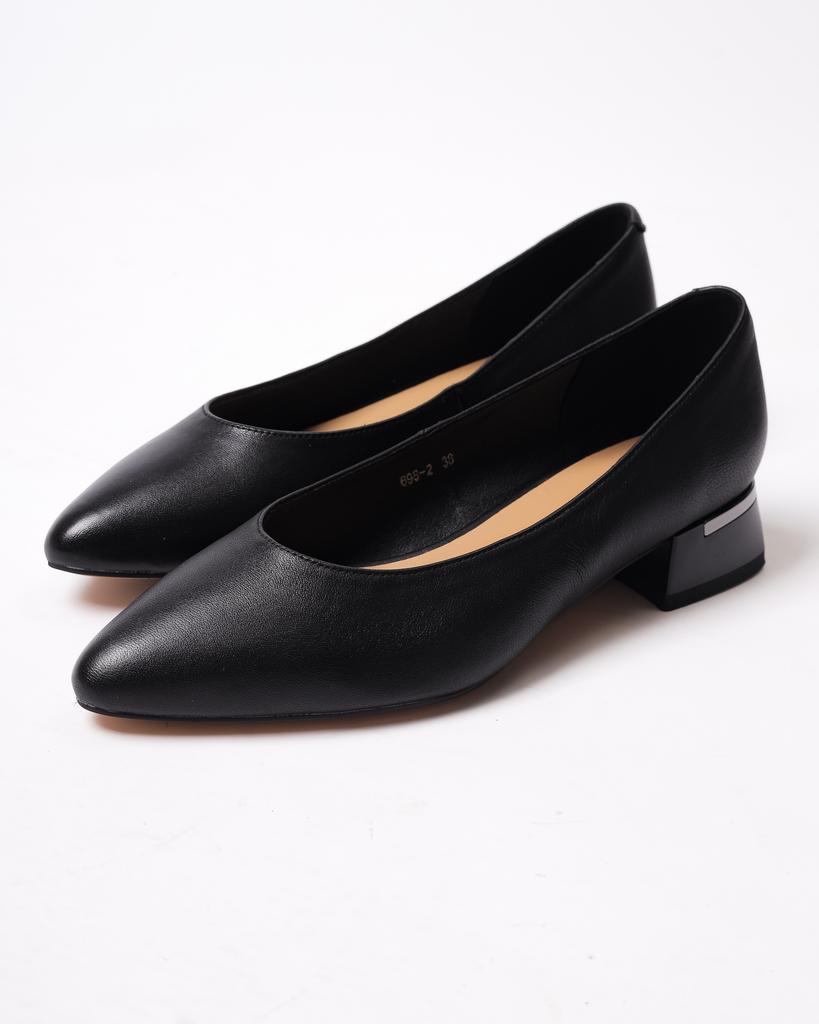 Туфли на низком каблуке Suny Liana 6980 36 черные кожа