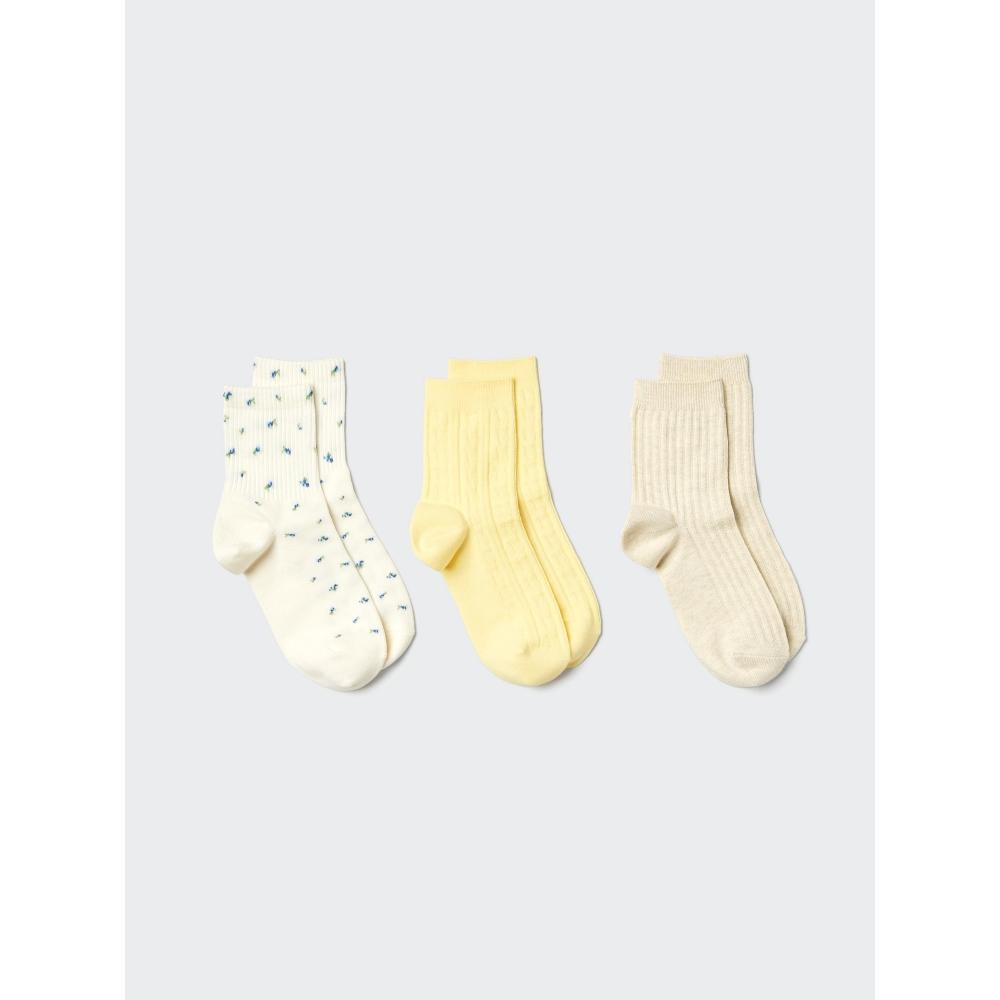 Uniqlo Socks 3p  Flower 