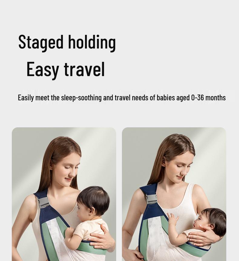 Hands-Free Infant Sling Carrier with Waist Stool for Newborns