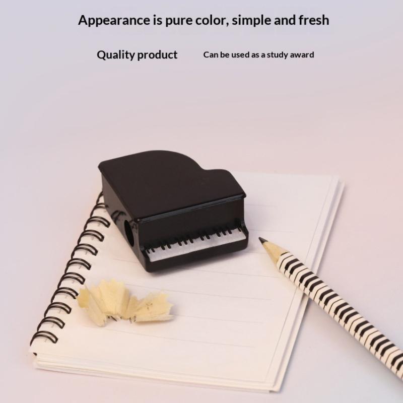 Mini Cute Piano Pencil Sharpener Music Note Design Stationery Graduation Gifts for Students Classroom Desk