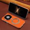 Denior PU Litchi Texture Rotating Stand Electroplated Mobile Phone Bags Magnetic Ring Holder Compatible for Mate 80 Series