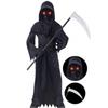 2024 Grim Reaper Halloween Cosplay Set for Kids - Scythe & Dark Ghost Costume Prop