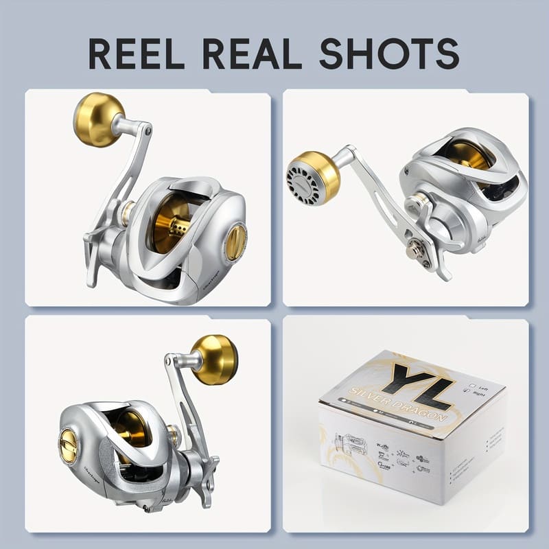 Metall Köderrolle Linke und Rechte Hand Hohe Übersetzungsverhältnis Ist Perfekt für Urlaubs-Süßwasser- und Salzwasserfischen Ein Tolles Geschenk Auch Ein Angelgerät