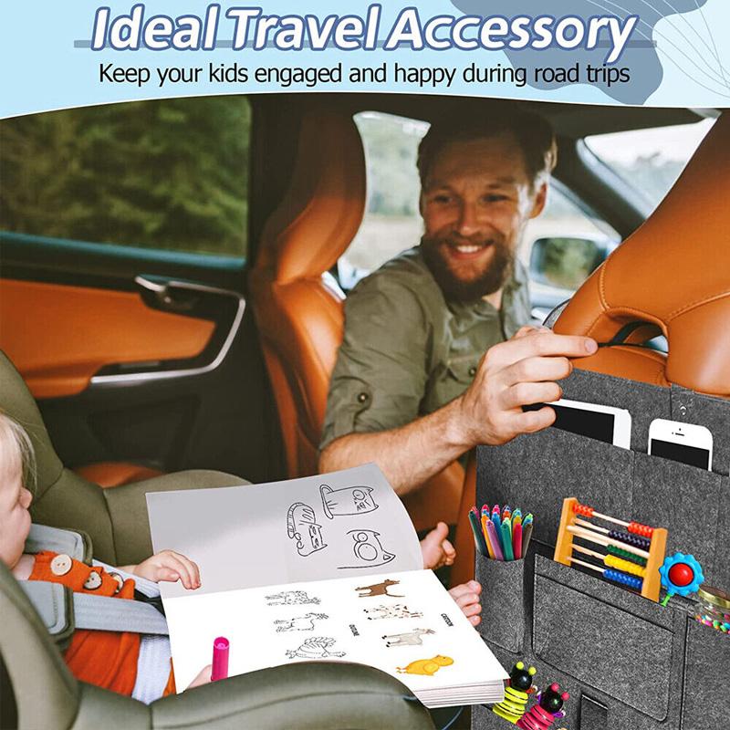 Car Back Seat Organiser Multi Pocket Interior Storage Bag Backseat Protector