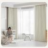 Custom Size French Chenille Cream White Velvet Curtain Modern Simple Blackout Curtains for Living Dining room Bedroom Tulle