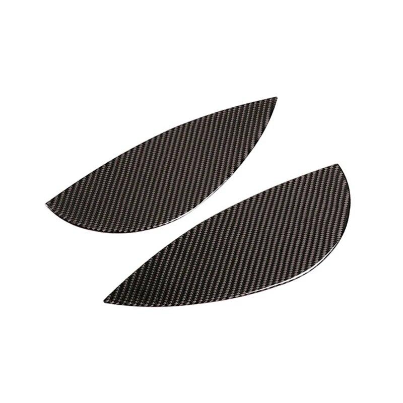2PCS Real Carbon Fiber Car Center Dashboard Both Sides Panel Decorative Stickers Auto Accessories For BMW 3 Series E90 2005-12