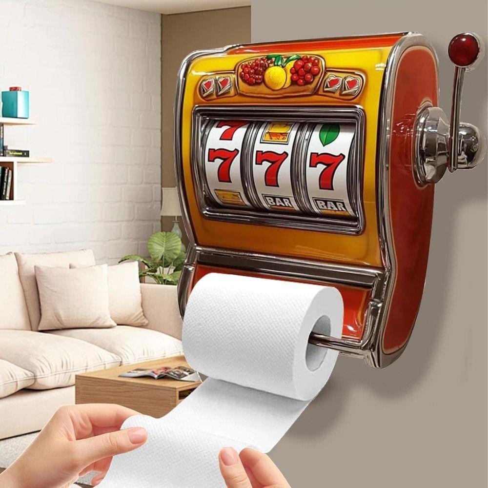 Portarotolo da Toilette a Slot Machine da Parete Divertente Portarotolo da Toilette a Slot Machine
