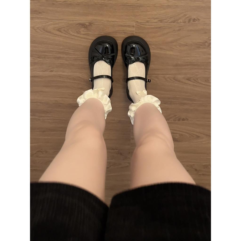 Wang Fanying style platform small leather shoes spring and autumn with skirts Mary Jane single shoes
