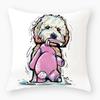 Cute Dog Yorkshire Pug Pillowcase Decoration Cartoon Pug Bedroom Cushion Cover Suitable For Sofa Home Super Soft Cushion Cover