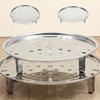 2 PCS Stainless Steel Steaming Basket, 7/7.8 Inch Round Food Steamer Ert Multi-function Steamer Rack Tray with Removable Stand for Pots Steaming