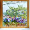 Flower Butterfly Window Cling PVC Spring Floral Window Decals Anti Collision Removable Stickers for Home Party Shop Glass Door Window Decoration