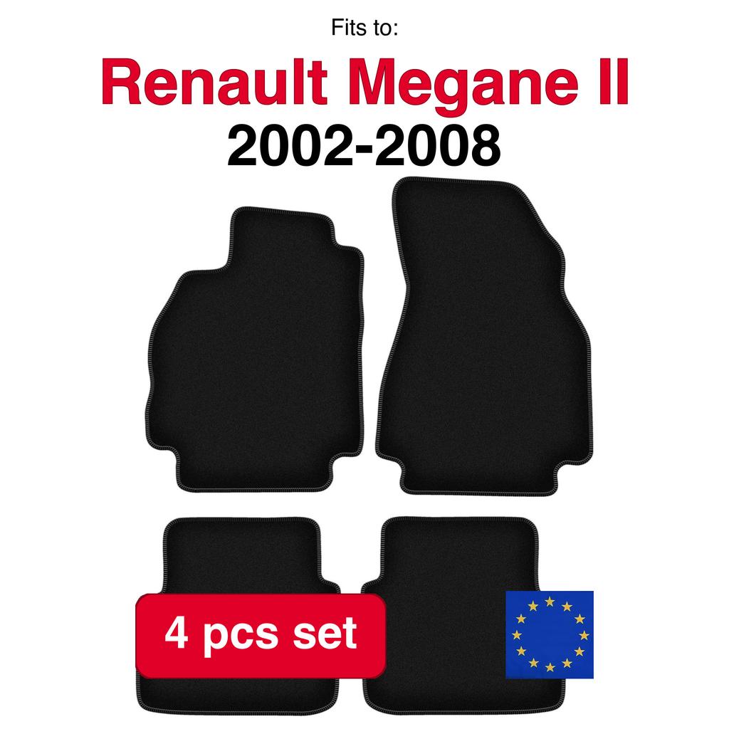 Basic Velour Car Mats, For Renault Megane Ii Kombi, Grandtour (2002-2008)