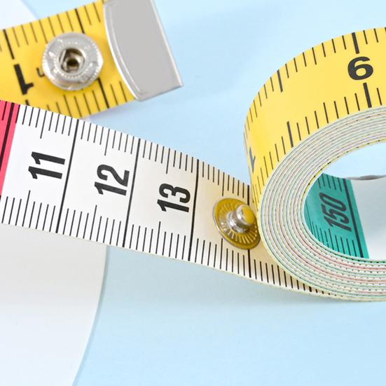 Double-sided Tape Measure with Snap Button Mini Soft Measuring Tape Portable Tailor Sewing Cloth Weight Loss Body Measuring Tape Flexible Ruler Tape