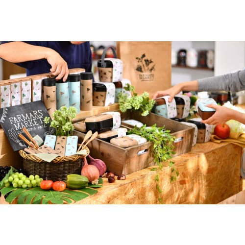 Tatsumiya 18.0cm Spoon & Chopsticks Set, Sky Blue "FARMARS MARKET