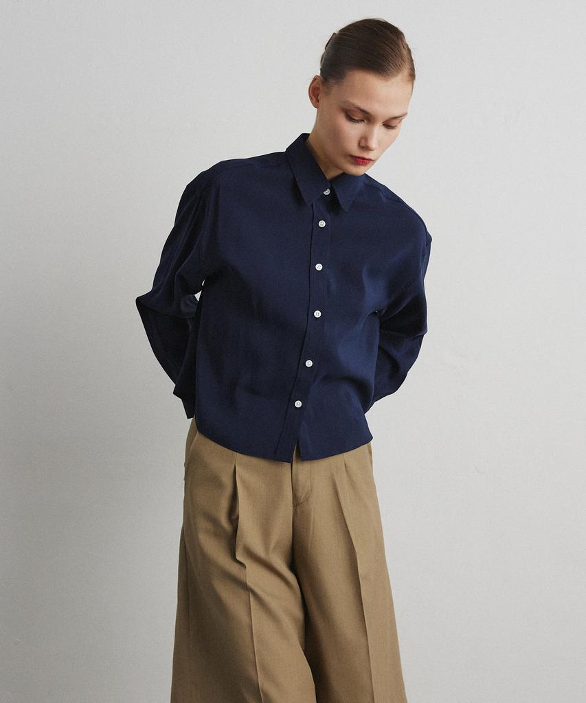 Aheule Light Tailored Shirt_Navy
