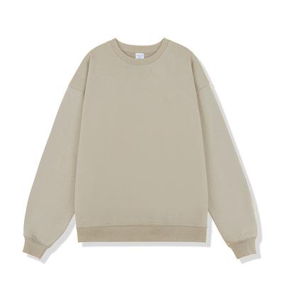 Autumn and Winter New Terry Solid Color Round Neck Men's Sweater Heavy Thickening American Loose.