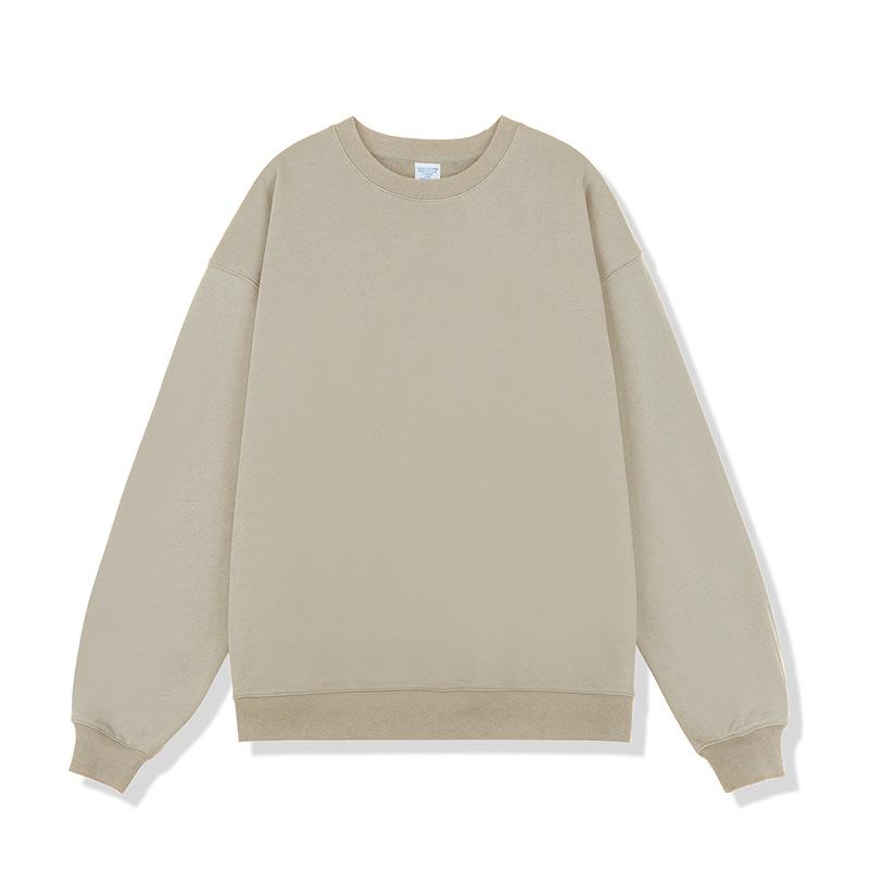 

Осень и Зима Новый махровый однотонный мужской свитер с круглым вырезом Тяжелый с сильным утолщением Американский свободный. S