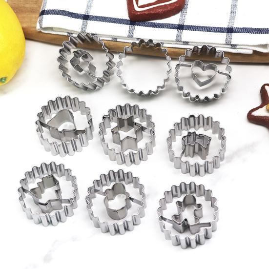 9Pcs Christmas Stainless Cookie Cutters