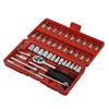 46-Piece Household Repair Tool Set with 1/4 Ratchet, Sockets, Screwdrivers, Hex Key.