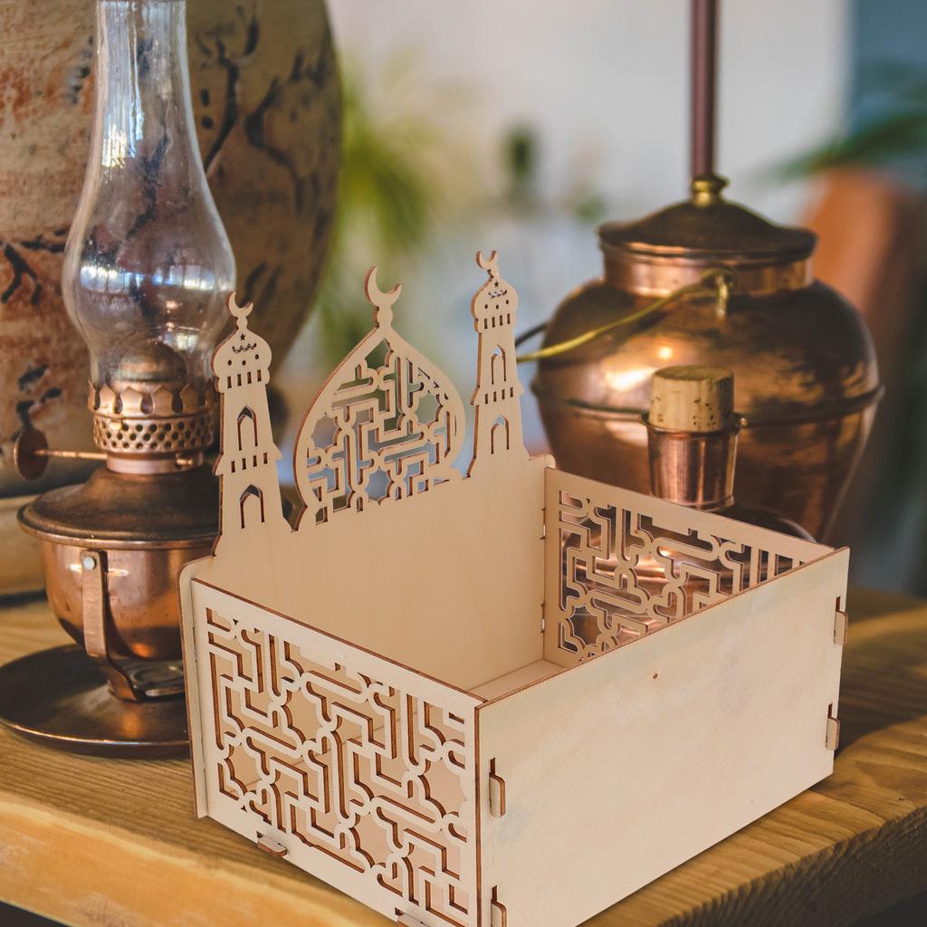 Eid Decorations Ramadan Decor for Home Party Table Centerpiece Muslim Wooden Adornment Festive Interior Decoration