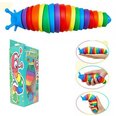 Gags Novelty Sensory Decompression Stress Relief Fidget Slug Toy Caterpillar