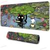 Cute Black Cat Forest Large Desk Mat Cartoon Animal Green Nature Scene Xxl Mouse Pad NonSlip Lock Edge Keyboard Mat